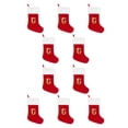 thumbnail image 3 of Advancent Calcetín De Papá Noel Personalizable - Regalo Para Niños Y Adultos Variedad De Estilos A Elegir Tela Grande Roja G G roja grande 10Conjunto, 3 of 6