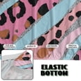 thumbnail image 4 of SCRAWLGOD Leopard Print Stripe Blue Pink Futon Cover for Armless Sofa Bed, Scratch-Resistant Futon Mattress Covers Couch Cover Protector with Elastic Bottom for Cats and Dogs, 4 of 7