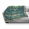 thumbnail image 3 of Lifestyle Soft Flannel Fleece Blanket, Every Day is a Chance to Change Your Opportunities Words Retro Poster Print, Cozy Plush for Indoor and Outdoor Use, 50" x 60", Jade Green Tan, by Ambesonne, 3 of 6