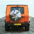 thumbnail image 7 of DouZhe Waterproof Spare Tire Cover, Watercolor Christmas Deer Prints Adjustable Wheel Covers Fit for Jeep Trailer RV SUV Car, 17 inch, 7 of 7