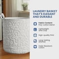 thumbnail image 3 of Meadow Stream Quilted Laundry Basket, Storage Bin Laundry Basket Fabric, House Storage Hamper, Mother Day's Gift Ideas, 3 of 4