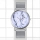 thumbnail image 2 of Reloj de pulsera simple para hombres y mujeres, informal, con pantalla analógica, correa de malla, reloj de cuarzo plateado, 2 of 2