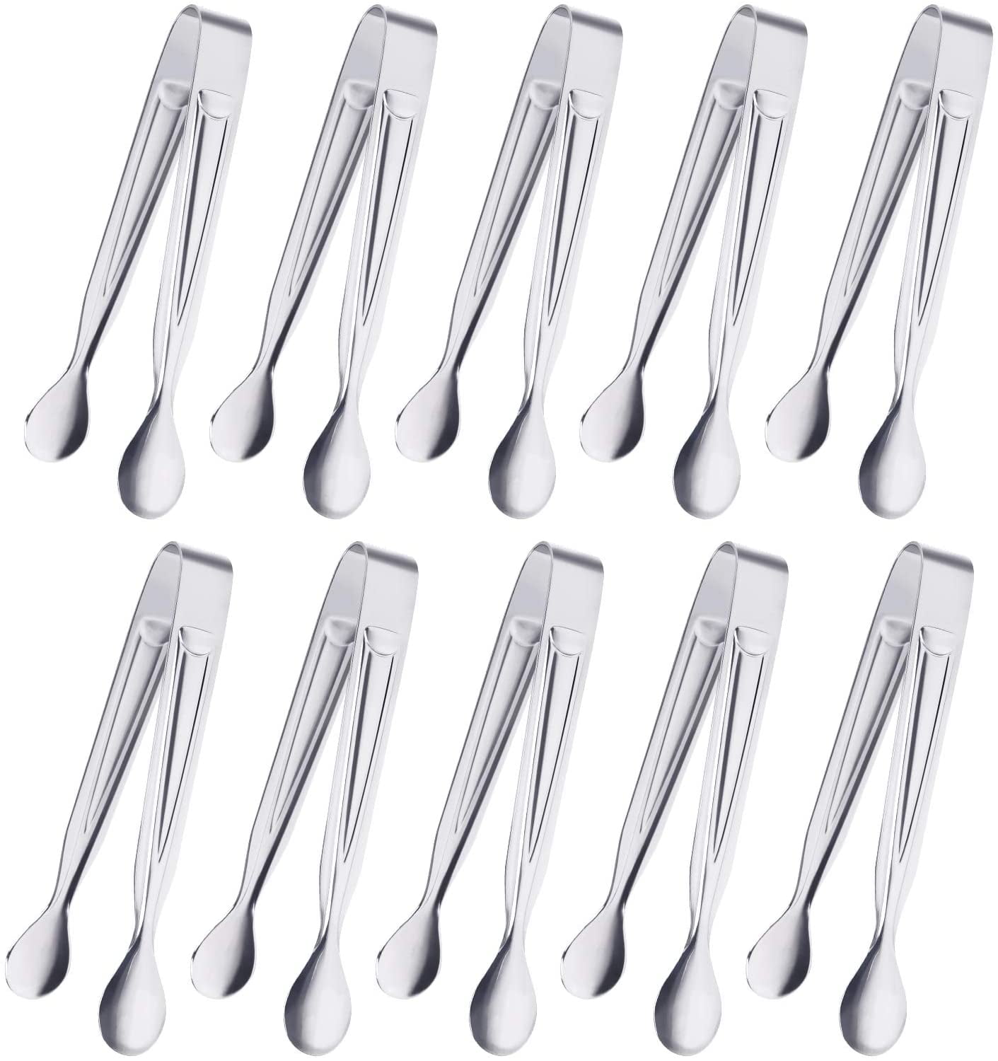 10 Pcs Sugar Tongs Candy Ice Cube Tongs Food Stainless Steel Macaron