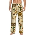 thumbnail image 2 of Lsque Wild West Cowboy Print Men's Pajama Pants, Lounge Pant - Comfortable Home Wear,Elastic Waistband, Stylish Design-Large, 2 of 9