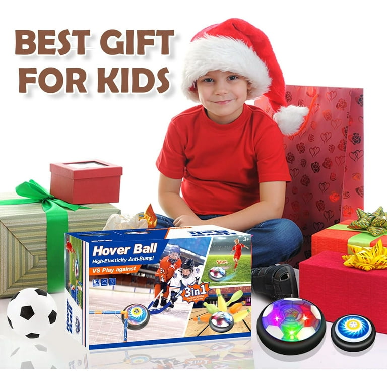 Hot Bee Hover Soccer Ball Set 3 in 1 LED Soccer Hockey Bowling Set Indoor Outdoor Toys Christmas Gifts for 3 4 5 6 7 8 Years Boy Girl Shop Black Friday Deals for 2024 Walmart