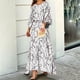 thumbnail image 2 of Tallas grandes Moda Mujer Casual Impreso Manga larga Cuello redondo Tops Conjuntos de vestido largo Wmkox8yi bvn2784, 2 of 5