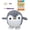 grey, variant on DIY Penguin cartoon doll material package set handmade crochet material package