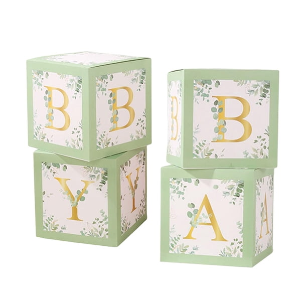 4x Cajas De Bebé Cajas De Globos Reutilizables Para Accesorios De Fotografía De Vacaciones De Navidad Verde