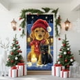 thumbnail image 6 of Beautynvta Christmas Door Cover, Christmas Cat Dog Candle Design Door Hanging Banner Backdrop, Christmas Front Door Decorations, Festival Party Decoration, 71x35 Inch, 6 of 6