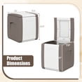 thumbnail image 3 of Gymax Deck Box Patio Container w/ Lockable Lid Weatherproof Plastic Storage Bin Brown & White, 3 of 9