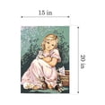 thumbnail image 3 of Needlepoint canvas for halfstitch without yarn Canvas Little Girl with Cats SE929.116 Seg De Paris Printed Tapestry Canvas, 3 of 3