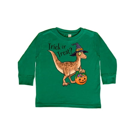 

Inktastic Trick or Treating Dinosaur Witch Costume Gift Toddler Boy or Toddler Girl Long Sleeve T-Shirt