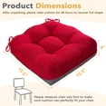 thumbnail image 6 of Chair Cushions for Dining Chair, Shredded Memory Foam Kitchen Chair Cushions Set of 4, Non-Slip Thick Dinning Room Chair Pads Seat Cushions, 15.5" x 15.5" x 4" (Brown), 6 of 8