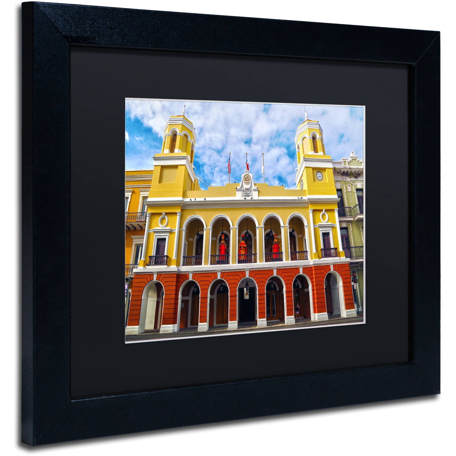 Trademark Fine Art "Alcaldia de San Juan" Canvas Art by CATeyes, Black Matte, Black Frame