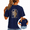 1-blue navy, variant on Cozymy Women’s Inspirational Floral Skeleton Tee - Front & Back Double-Sided Print Crew Neck Short Sleeve T-Shirt, Ribcage & Daisy Graphic Top