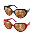 thumbnail image 1 of Diffraction Glasses, 3d Glasses, 3d Glasses Diffraction Glasses For Music Outdoor Party/bar/nightclub (red/black), 1 of 4