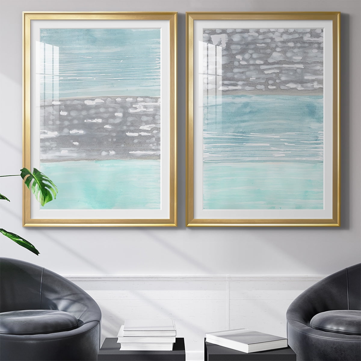 Wexford Home Hydrusphere I Premium Framed Print, 30.5" x 42.5" - Ready to Hang, Gold (Set of 2)