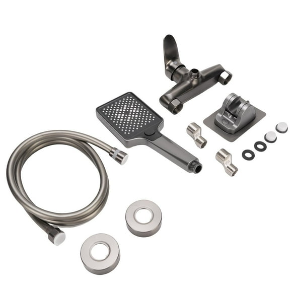 Shower System, Minimalist Easy Installation Shower Head with Valve Kit Copper High Water Output for Home