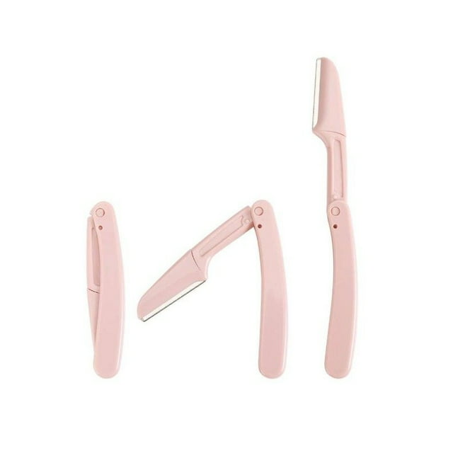 Maquinilla de afeitar para cejas plegable, paquete de 3
