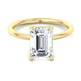 thumbnail image 6 of Melsa - Emerald Cut Moissanite Lab- Diamond Thin Band Solitaire Engagement Ring, 6 of 13