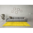 thumbnail image 3 of Ahgly Company Machine Washable Indoor Square Persian Yellow Traditional Area Rugs, 8' Square, 3 of 4