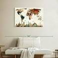thumbnail image 2 of Elephant Stock Colorful Stains World Map Wall Art - Horizontal Canvas Wall Art - Living Room Wall Decor - Map Canvas - Red And White Decor - 36" x 24", 2 of 8