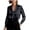 Black, variant on Deago Women's Long Sleeve Satin Blouse Twist Front Business Casual Dressy Elegant Shirts Office Work Tops (Blue, S)