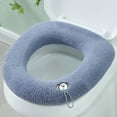 thumbnail image 3 of Clearance! Tunhigl Toilet Seat Cushion Thickened Toilet Cover Knitted Toilet Seat Cushion Washable Household Toilet Cover Winter Warm Toilet Seat Cover Mat, 3 of 4