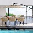 thumbnail image 7 of Danolapsi 10FT Offset Patio Umbrella, Hanging Cantilever Umbrella with 360 Rotating Base Outdoor Sun Shade with Easy Tilt Adjustment, 8 Ribs, UV Protection for Backyard, Lawn, Garden and Pool, 7 of 7