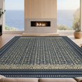 thumbnail image 2 of Design&I 8'x10' Ultra Soft Area Rug, Recycled Herringbone Geometric Vintage Border Frame Navy Mold None Fluffy Washable Non Shedding for Bedroom Living Room Under Sectional, 2 of 7