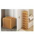 thumbnail image 6 of Foldable Freestanding Shoe Rack, Hilingoto Entrance Shoe Rack Foldable Vertical Shoe Storage Without Installation Independent Shoe Rack Living Room Closet Shoe Storage (Optional Multiple ), 6 of 9