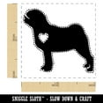 thumbnail image 2 of Pug Dog with Heart Self-Inking Rubber Stamp Ink Stamper - Green Ink - Small 1 Inch, 2 of 7