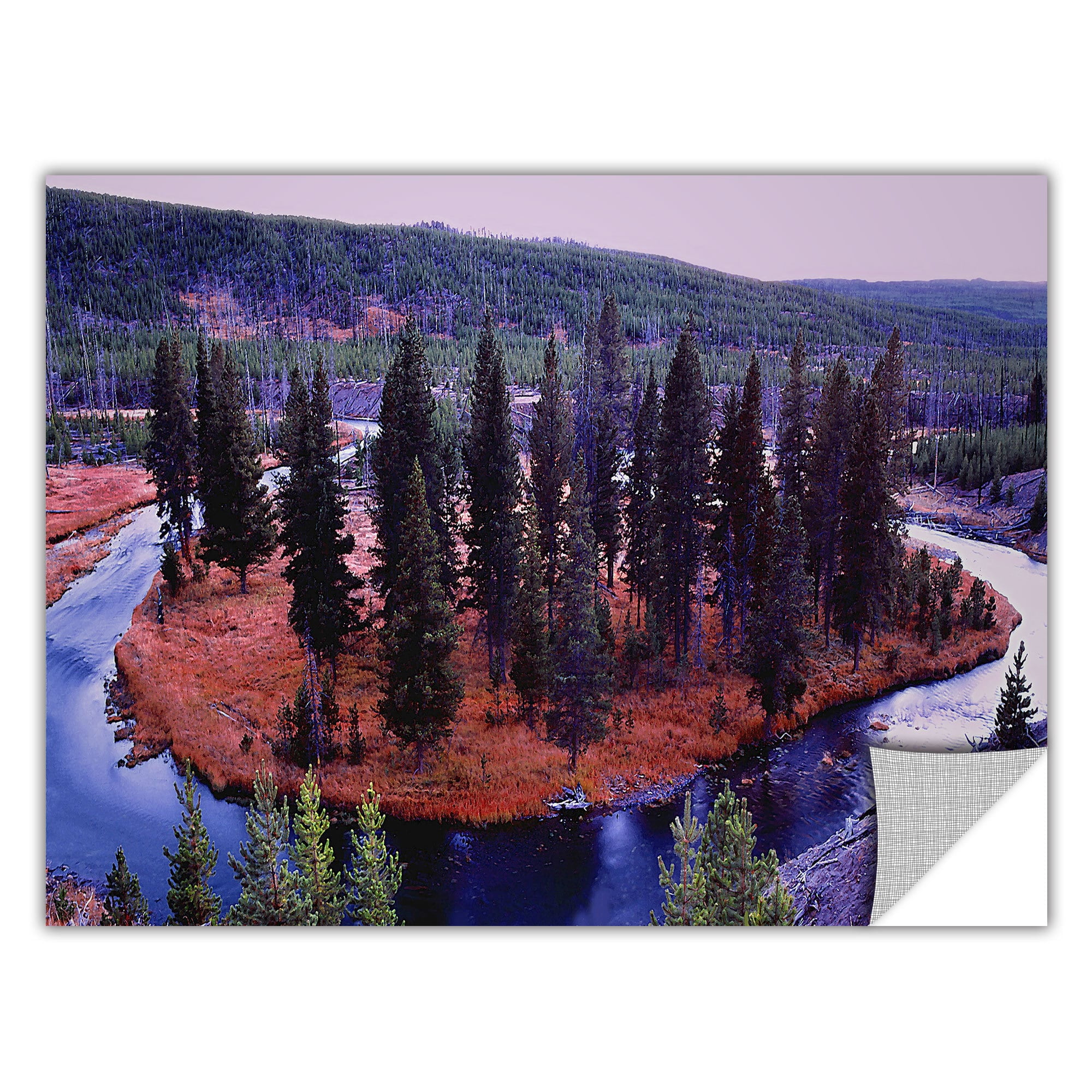 Dean Uhlinger "Dusk Meander Yellowstone" Removable Wall Art