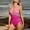 A_ Pink, variant on Women's One Piece Swimsuits High Waist Tummy Control Bathing Suit Cutout Front Wrap Tie Back Swimwear Pink S