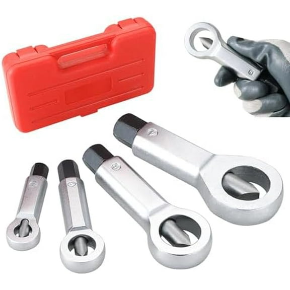 4PCS Metal Nut Splitter Kit, Heavy Duty Nut Splitter Breaker Cracker, Nut Cracker Remover Extractor Tool with 9-12mm, 12-16mm, 16-22mm, 22-27mm$$Home Decor, Kitchen, & Other