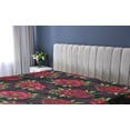 thumbnail image 5 of Ambesonne Peony Fitted Sheet, Night Time Flowers Vintage, Full Size, Raspberry Fern Green, 5 of 5