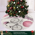 thumbnail image 6 of FMSHPON Paris Eiffel Tower Flower Xmas Christmas Tree Skirt Stand Mat for Holiday Party Decoration Indoor Outdoor 36 inches, 6 of 6