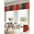thumbnail image 2 of Red Grey Wood Grain Window Valance, Farm Wooden 2 Pack Decorative Curtain for Small Windows, Light Filtering Valance with 3” Rod Pocket, 42"W x 18"L, 2 of 9
