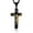 Black, variant on Catholic Jesus Christ on INRI Cross Crucifix Gold Silver Tone stainless steel Pendant Necklace 22+2 Chain (Silver & Gold)