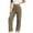 Khaki, variant on Ozmmyan Plus Size Womens Cargo Sweatpants Drawstring Elastic Waist Wide Leg Loose Fit Casual Lounge Pants with Side Flap Pockets for Daily Wear
