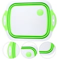 thumbnail image 2 of EeaseCA 1pc Multifunctional Folding Cutting Board Kitchen Draining Basket Chopping Board, 2 of 7