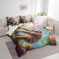 thumbnail image 3 of Feelyou 3D Sloth Twin Bedding Sets 7-Piece, Dreamy Starry Sky Bedding Comforter Set, Animal Wildlife Sheet Sets, Breathable Bedroom Decorative, 3 of 7