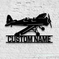 thumbnail image 2 of Craftnamesign Custom Airplane Metal Wall Art LED Light, Airplane Wall Decor, Airplane Sign, 2 of 5