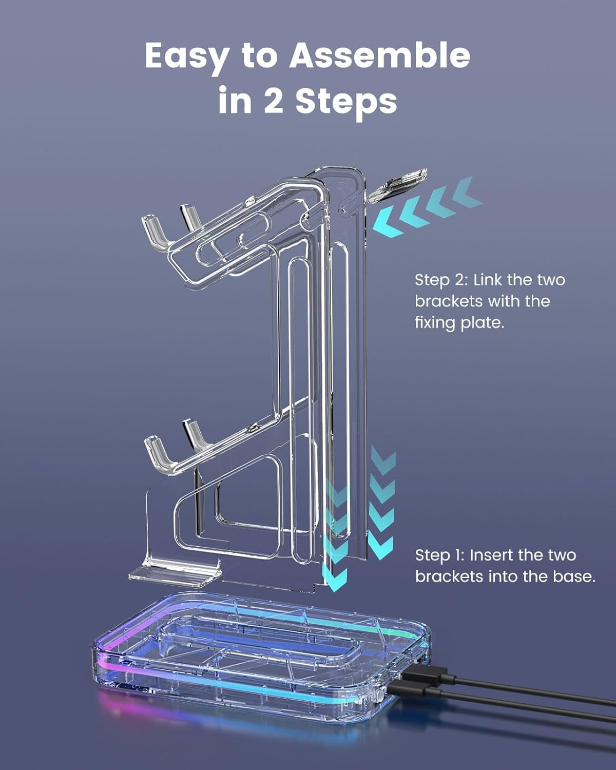 Game Controller Stand for PS5 PS4 Xbox ONE Switch,2-Tier Universal Game Controller Holder, Gaming Accessories for Controller