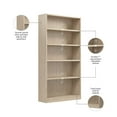 thumbnail image 6 of Maklaine Engineered Wood Universal Tall 5 Shelf Bookcase in Natural Elm, 6 of 11