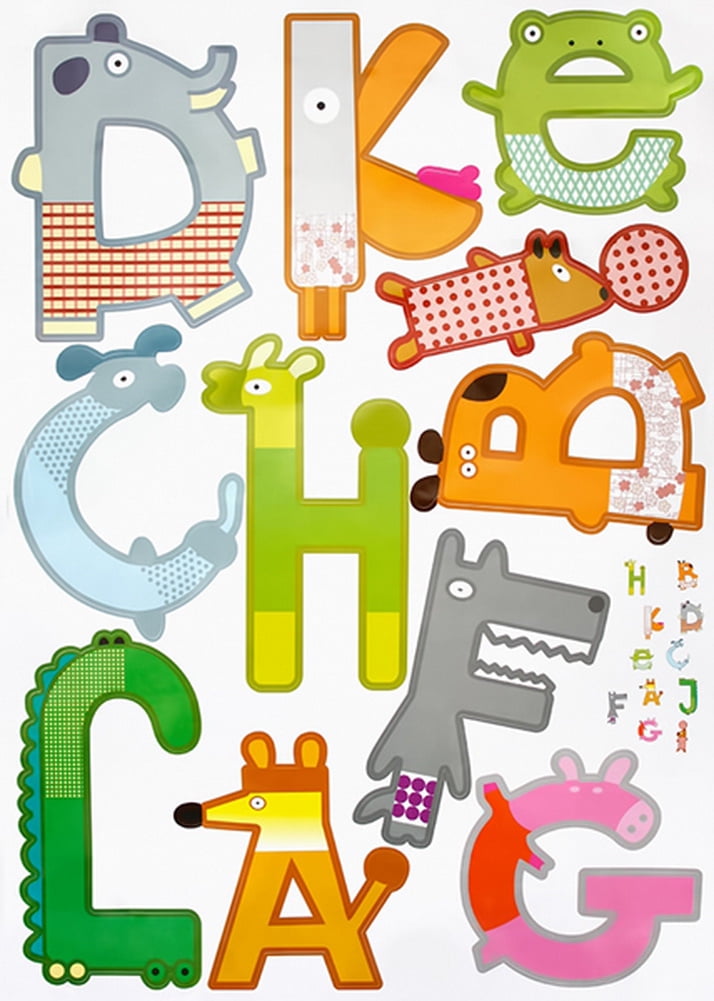 Animal Letters Large Wall Decals Stickers Appliques Home