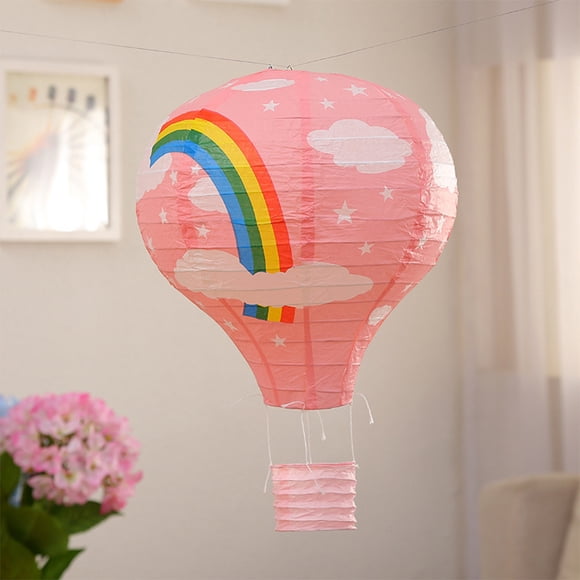 12" Folding Rainbow Hot Air Balloon Paper Lantern party rainbow Hot Wedding Birthday Party Decor