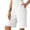 60# White, variant on Bermuda Shorts for Women Knee Length Dressy Casual Summer Elastic Waist Straight Wide Leg Long Shorts with Pockets White XXL