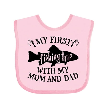 

Inktastic My First Fishing Trip with My Mom and Dad Gift Baby Boy or Baby Girl Bib