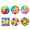 thumbnail image 2 of Cross-border Large Rainbow Building Blocks Children‘s Early Childhood Fun Jigsaw Puzzle Large Disc Variables Puzzle Educational Toys, 2 of 6
